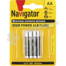 Элемент питания алкалиновый Navigator NBT-NE-LR6-BP2 (блист.2шт)