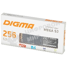 Накопитель SSD Digma Mega S3 DGSM3256GS33T, 256Gb, PCIe 3.0 x4, M.2 2280, NVMe, R/W 2040/1270