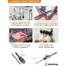 Хвостовик ВИХРЬ SDS+ М22 для коронки по бетону