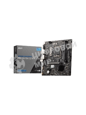 Материнская плата MSI PRO H610M-G WIFI DDR4, Socket LGA 1700, Intel H610, 2xDDR4, 4xSATA, 1xM.2, 1xPCIe 4.0 x16, 1xPCIe 3.0 x1, 1xHDMI, 1xDP, 1xVGA, 1x 1Gb LAN, 4xUSB-A 2.0, 2xUSB-A 5Gbps, 3x3.5 мм, 7.1, mATX
