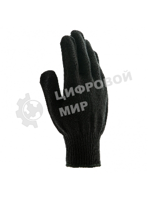 Перчатки трикотажные Сибртех акрил, черный, оверлок