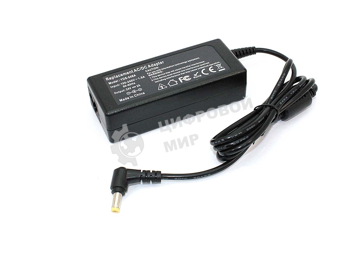 Блок питания для монитора и телевизора LCD 24V 2A 48W 5.5x1.7мм OEM