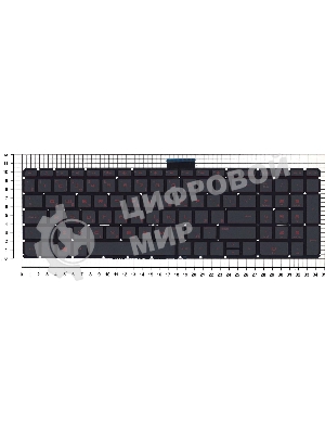 Клавиатура для ноутбука HP Pavilion 15-ab 15-ab000 15z-ab100 черная с красной подсветкой