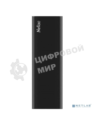 Внешний SSD Netac Z SLIM, 250 Gb, USB 3.2 Gen 2 Type-C, R/W 550/480, черный