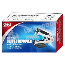 Антистеплер Deli E0231 24/6 26/6, ассорти, металл/пластик, коробка