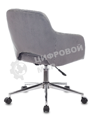Кресло офисное Бюрократ CH-380SL серая жемчужина Italia 26, крестовина металл хром