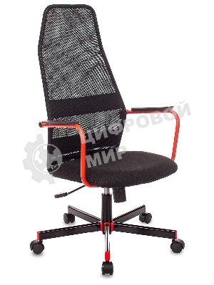 Кресло игровое Zombie ONE черный TW-01 3C11 сетка/ткань с подголов. крестовина металл