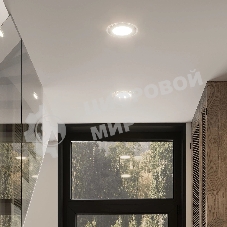 Светильник Glass круг 18W 1390lm 3000K 220-240V IP20 монт Ø155 200x35 с дек стеклом LED