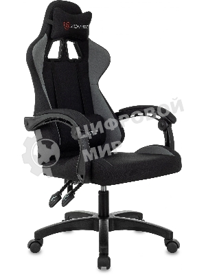 Кресло Zombie Void черный/серый, экокожа, 120 кг, механизм качания