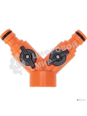 Разветвитель 2-х канальный на кран 3/4-1/2 дюйма Четыре Сезона