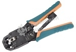 Инструмент обжимной ITK для RJ45, RJ12, RJ11 с храповым мех. и вертикальным положением обжима