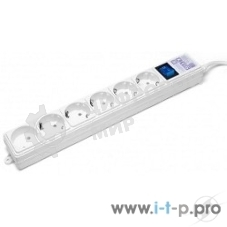 Сетевой фильтр Power Cube 1,9 м 6 розеток (белый) 16B/3,5 кВт