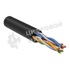 Кабель информационный ITK LC3-C5E04-139-100 кат.5е U/UTP не экранированный 4X2X24AWG LDPE внешний 100м черный