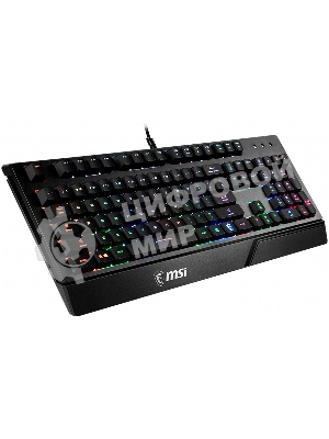 Клавиатура проводная MSI VIGOR GK20 RU черный USB Multimedia for gamer LED (подставка для запястий)