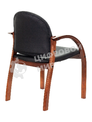 Стул Бюрократ ДЖУНО черный, искусственная кожа