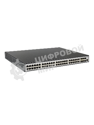 Коммутатор ORIGO Managed L3 Switch 48x1000Base-T PoE, 6x10Gbase-X SFP+, PoE Budget 370W, RJ45 Console, 19