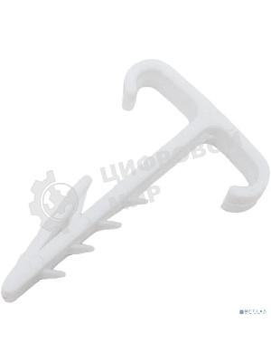 Дюбель-хомут нейлоновый Т-образный Rexant для двух плоских кабелей, 2x12 мм, белый (КФ), упаковка 100 шт.