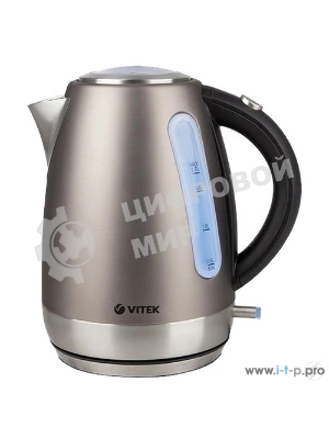 Чайник электрический Vitek VT-7025 (ST) 1850-2200 Вт/Макс объем 1.7 л/Корпус из нерж стали.Скрытый нагр элемент