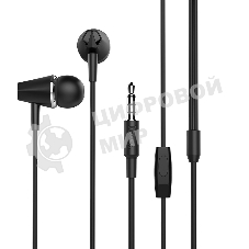 Проводные наушники Hoco M34 черный, внутриканальные, Jack 3.5 мм