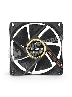 Вентилятор для корпуса ExeGate EX08025HM черный, 80 мм, 2000 об/мин, 19 дБ