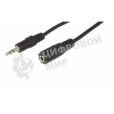 Кабель Rexant Шнур 3.5мм гнездо стерео - 3.5мм штекер стерео 1.5М