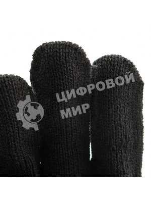 Перчатки трикотажные Сибртех акрил, черный, оверлок