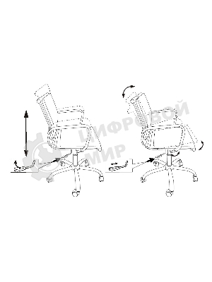 Кресло Бюрократ CH-993-LOW/M01 черный, сетка