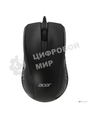 Мышь проводная Acer OMW136 черный, 1200 dpi, USB, кнопки - 3