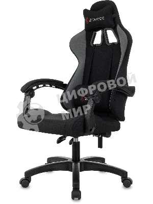 Кресло Zombie Void черный/серый, экокожа, 120 кг, механизм качания