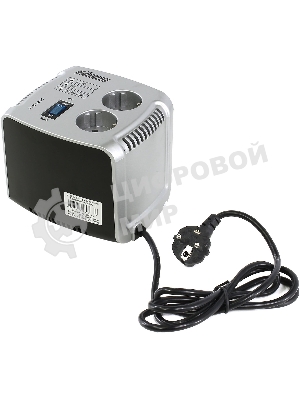 Сетевой фильтр Powerman Стабилизаторы напряжения AVS 500 С Black\Silver (500ВА,5А,КПД 98%,без индикации,настольный)