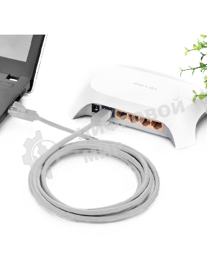 Патч-корд Greenconnect прямой 40.0m, UTP кат.5e, серый, позолоченные контакты, 24 AWG, литой, GCR-LNC03-40.0m, ethernet high speed 1 Гбит/с, RJ45, T568B Greenconnect Патч-корд прямой 40.0m, UTP кат.5e, серый, позолоченные контакты, 24 AWG, литой, GCR-LNC03-40.0m, ethernet high speed 1 Гбит/с, RJ45, T568B