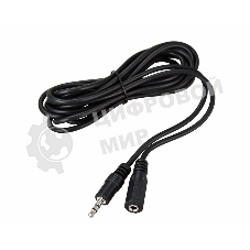 Кабель Rexant Шнур 3.5мм гнездо стерео - 3.5мм штекер стерео 1.5М