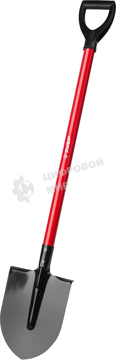Штыковая лопата МАСТЕР ЛКО, стальной черенок, с рукояткой, ЗУБР 39522