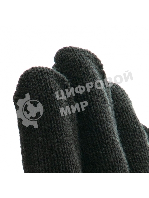 Перчатки трикотажные Сибртех акрил, черный, оверлок