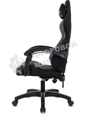 Кресло Zombie Void черный/серый, экокожа, 120 кг, механизм качания