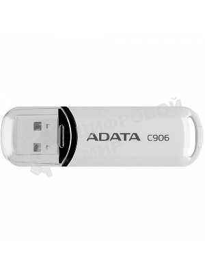 Флешка USB ADATA C906 (AC906-32G-RWH), 32Gb, USB 2.0, R/W 15/5, белый