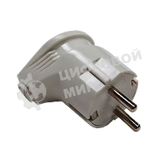 Вилка косая с заземл. 4152/вилка угловая с заземл. 16А 4110 бел. ASD/IN HOME 4690612000558