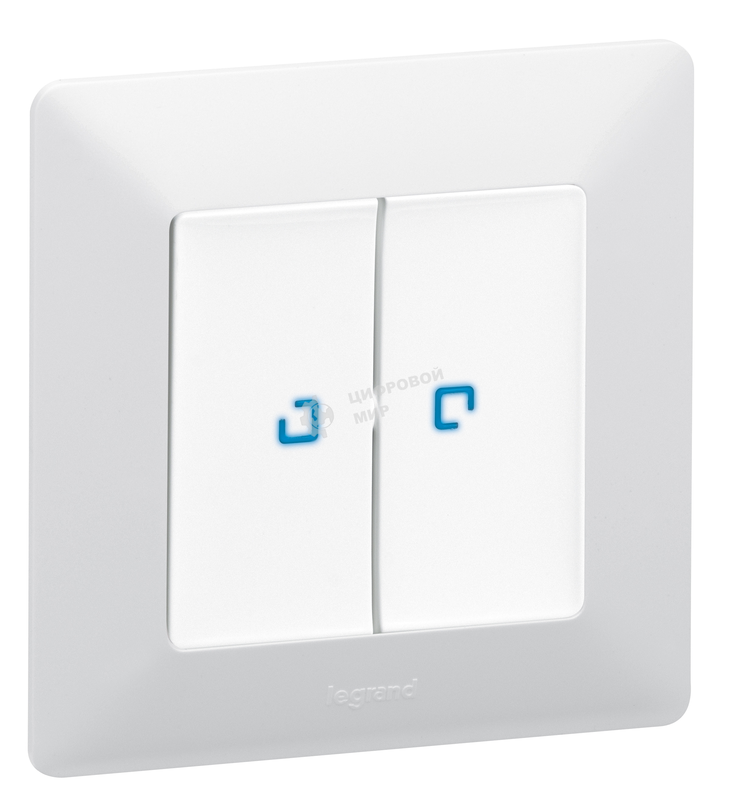 Лицевая панель для выключателя двухклавишного с подсветкой . Белая Valena LIFE. Лицевая панель для выключателя двухклавишного с подсветкой . Белая Valena LIFE.