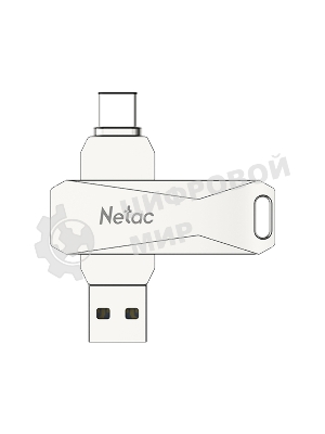 Флешка USB Netac U782C dual USB 3.0+TypeC 64Gb, retail version