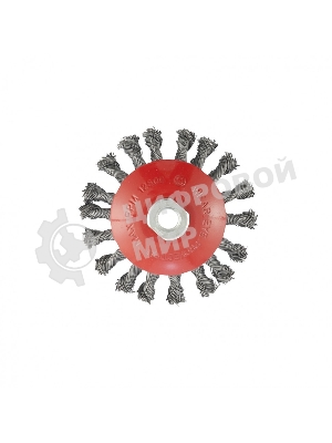 Щетка Matrix для УШМ, 115 мм, М14, Тарелка, крученая проволока 0,5 мм