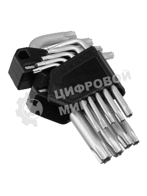 Набор ключей имбусовых Torx-Tempered Сибртех TT10-50, CrV, 9 шт.
