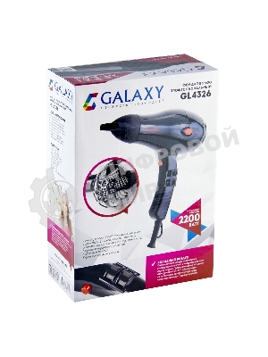 Фен Galaxy Line GL 4326 черный/красный, 2200 Вт