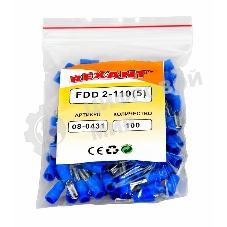 Клемма плоская Rexant изолированная гнездо 3.8 мм 1.5-2.5 мм² (РПи-м 2.5-(2.8)/РПИм 2-250)