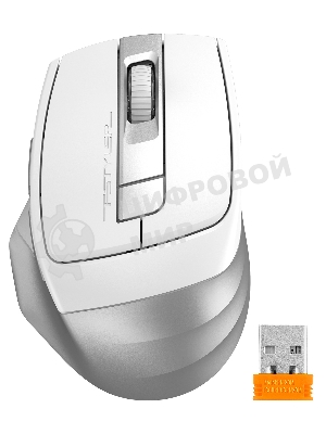 Мышь беспроводная A4Tech Fstyler FB35C белый, 2000 dpi, радиоканал, Bluetooth, USB, кнопки - 6