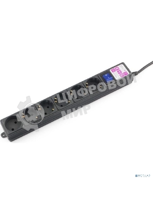 Сетевой фильтр Powercube SPG6-B-3M 3м, 6 розеток, черный, коробка