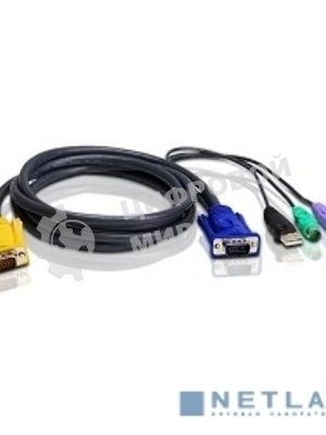 Кабель ATEN USB-PS/2 HYBRID CABLE.; 3M*2L-5303UP