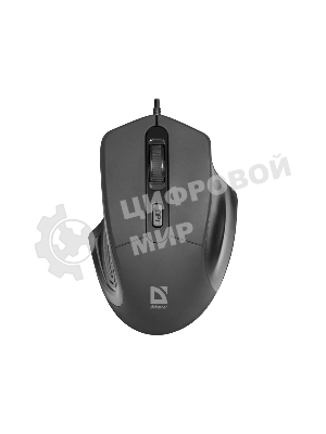Мышь проводная Defender Datum MB-347 черный, 1600 dpi, USB, кнопки - 4