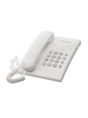 Телефон проводной Panasonic KX-TS2350RUW белый повтор номера, регул-ка громкости, кр.на стену