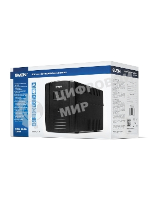Источник бесперебойного питания SVEN Pro 1000 1000VA/720W USB, RJ-45 (3 EURO) 