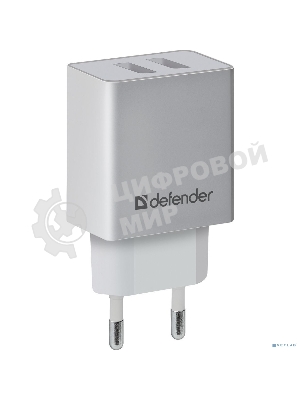 Сетевой адаптер Defender 2xUSB, 2.1А, белый (UPA-22)